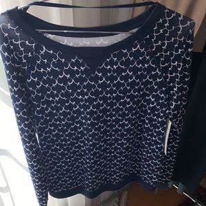 Charter Club Navy Pattern Sweater New w/ Tags